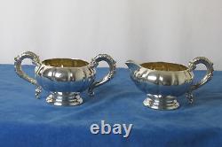 Marlboro Old English Reproduction 5 Pc Silver Plated Tea & Coffee Set C 1945