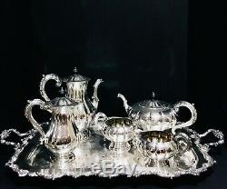 Marlboro Plate Old English Reproduction Silver on Copper 6 Piece Tea Service