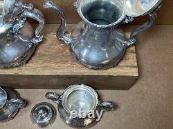 Meriden B. (Britannia) Company Silver Plate 4-Piece Tea Coffee Set Pattern 2027
