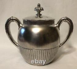 Meriden B. Co Quadruple Silver Plate Coffee/Tea Pot with Covered Sugar Bowl Set