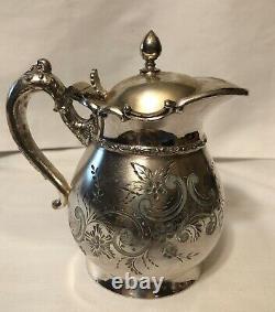 Meriden B. & Co. Silver Plate Coffee/Tea Pot, Sugar Bowl & Creamer Set