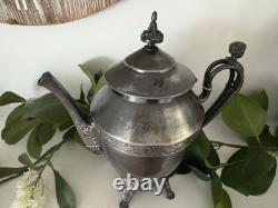 Meriden B. Co. Silver Plate Tea / Coffee Pot 1897 VGC Rare, Grape? Vines 11T