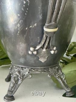 Meriden B. Co. Silver Plate Tea / Coffee Pot 1897 VGC Rare, Grape? Vines 11T