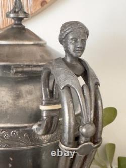 Meriden B. Co. Silver Plate Tea / Coffee Pot 1897 VGC Rare, Grape? Vines 11T