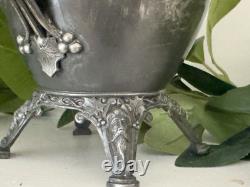 Meriden B. Co. Silver Plate Tea / Coffee Pot 1897 VGC Rare, Grape? Vines 11T
