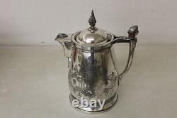 Meriden B. Company Quadruple Silver Plate Water / Tea / Coffee Pot 1868