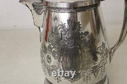 Meriden B. Company Quadruple Silver Plate Water / Tea / Coffee Pot 1868