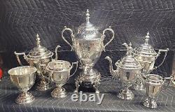 Meriden Britannia Co. 1860 Tea/ Coffee Set Ornate Design 8 Pc Set
