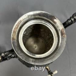 Meriden Britannia Co. 1905 Silver Plate Repousse Samovar Coffee Tea Urn Floral