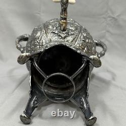 Meriden Britannia Co. 1905 Silver Plate Repousse Samovar Coffee Tea Urn Floral