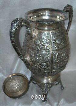 Meriden Britannia Company 1905 Silver Plate Repousse Samovar Coffee Tea Urn