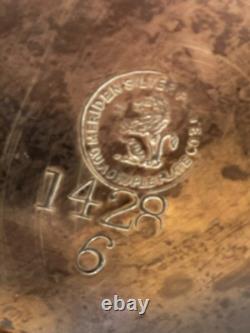 Meriden Silverplate 4pc TEA SET Aesthetic Style Birds Flowers Pierced Feet