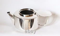 Mid Century Modern Design Classic Easi-Nest Tea Set, Cyril Shiner, Silver Plate