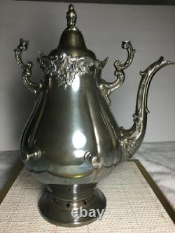 Mid Century Wallace Baroque Silver Plate Coffee & Tea Rococo Teapot #299