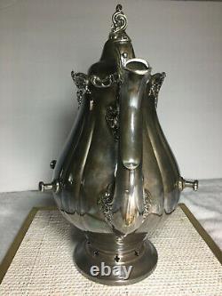 Mid Century Wallace Baroque Silver Plate Coffee & Tea Rococo Teapot #299