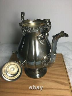 Mid Century Wallace Baroque Silver Plate Coffee & Tea Rococo Teapot #299