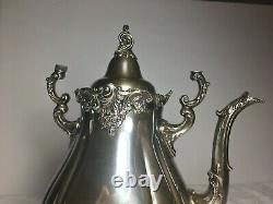 Mid Century Wallace Baroque Silver Plate Coffee & Tea Rococo Teapot #299