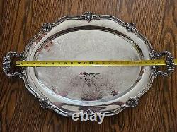 NICE Reed & Barton Silver Plate Regent Waiter Butler Tea Tray Platter 5600 D4 23