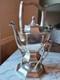 Neoclassical Tilting Silver Plate Coffee Pot/ Tea Pot On Stand With Burner, Wilcox