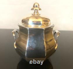 New ERCUIS France Art Deco 4 pc Silver plate Coffee & Tea Service Set