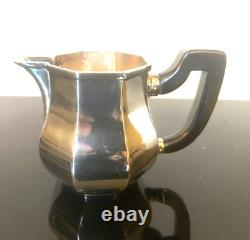 New ERCUIS France Art Deco 4 pc Silver plate Coffee & Tea Service Set