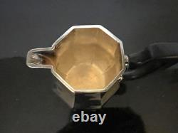 New ERCUIS France Art Deco 4 pc Silver plate Coffee & Tea Service Set