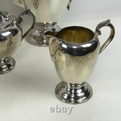 Nice Gorham 5 Piece Colonial Silverplate Coffee Tea Service