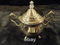 ONEIDA Silver Plated 5 Piece Coffee Tea Set With Serving Tray