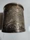 Old 3silver Plate Tea Caddy Bisquit Jar England Ornate Etched Floral Design