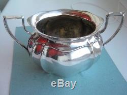 Old Antique Silverplate 4 Piece Coffee & Tea Tray Service Set