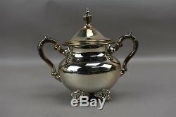 Old English By Poole 5-Pc Silverplate Coffee Tea Set With Service Tray