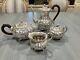 Old English Melon Silverplate 4 Piece Tea & Coffee Set Community Plate Art Deco