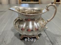 Old English Melon Silverplate 4 piece Tea & Coffee Set Community Plate Art Deco