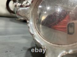 Old English Melon Silverplate 4 piece Tea & Coffee Set Community Plate Art Deco