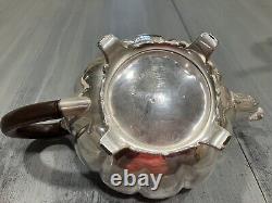 Old English Melon Silverplate 4 piece Tea & Coffee Set Community Plate Art Deco