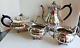 Old English Melon By Community, Silverplate 4-pc Tea & Coffee Service 1940s
