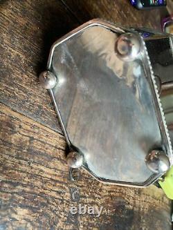 Old Sheffield Silver Plate On Copper 18c Georgian Lockable Tea Caddy & Key