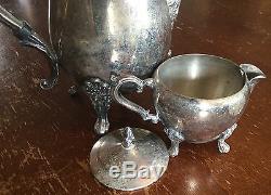 Old Vtg Silverplate Dinner Serving Platter Tea Pot Dish Plate Rogers Lot Of 28