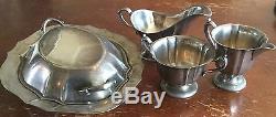 Old Vtg Silverplate Dinner Serving Platter Tea Pot Dish Plate Rogers Lot Of 28