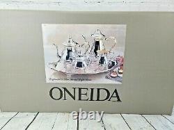 Oneida Chippendale Silverplate 5 Piece Tea Coffee Service Set