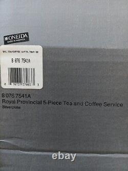 Oneida Royal Provincial 5-Piece Tea and Coffee Service Silverplated