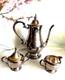 Oneida Silver Plate Tea/coffee Pot, Creamer & Sugar Bowl (4 Pcs) Vintage