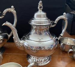 Oneida Silver plated Vintage Coffee and Tea Pot Set 15 piece- Great Condition