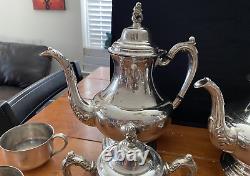 Oneida Silver plated Vintage Coffee and Tea Pot Set 15 piece- Great Condition