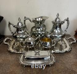 Oneida Silverplate 6 Piece Coffee Teaset with Butter Dish