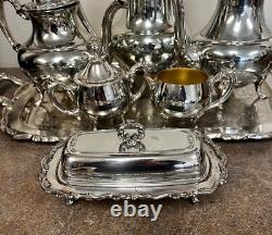 Oneida Silverplate 6 Piece Coffee Teaset with Butter Dish