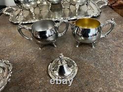 Oneida Silverplate 6 Piece Coffee Teaset with Butter Dish