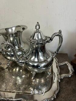 Oneida Silverplate 6 Piece Coffee Teaset with Butter Dish