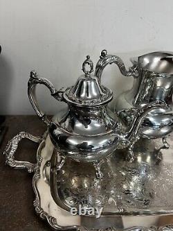 Oneida Silverplate 6 Piece Coffee Teaset with Butter Dish