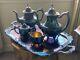 Oneida Silverplate Tea Service Antique Set 2 Pots, Sugar, Creamer And Tray